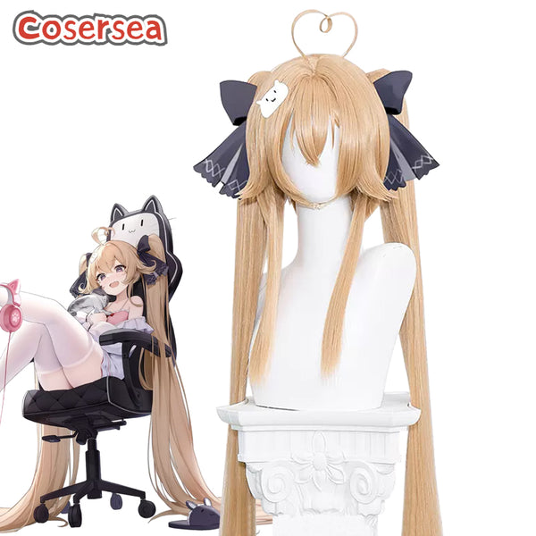 Azur Lane Attilio Regolo 110cm Blonde Ponytail Cosplay Wigs