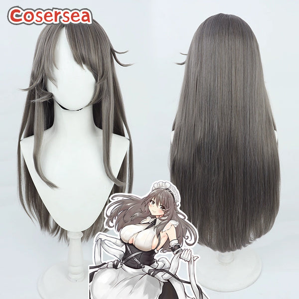 Azur Lane Charybdis 80cm Dark Gray Cosplay Wigs