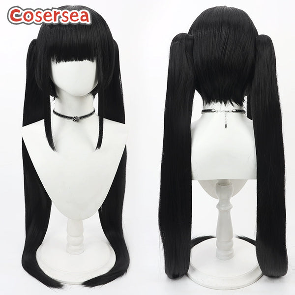 Azur Lane IJN Noshiro 90cm Black Ponytail Cosplay Wigs