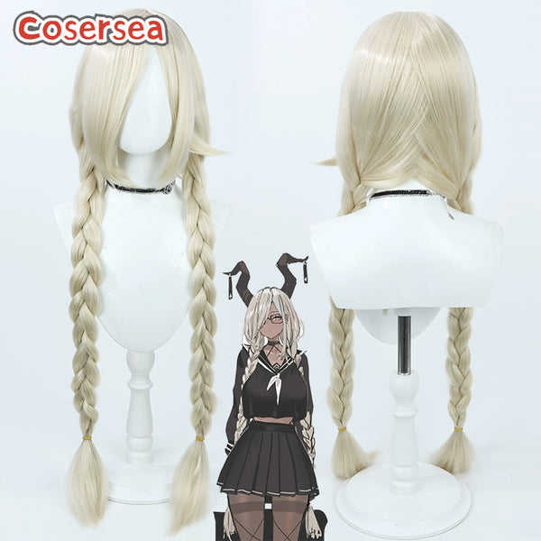 Azur Lane IJN Owari 92cm Light Blonde Braided Cosplay Wigs