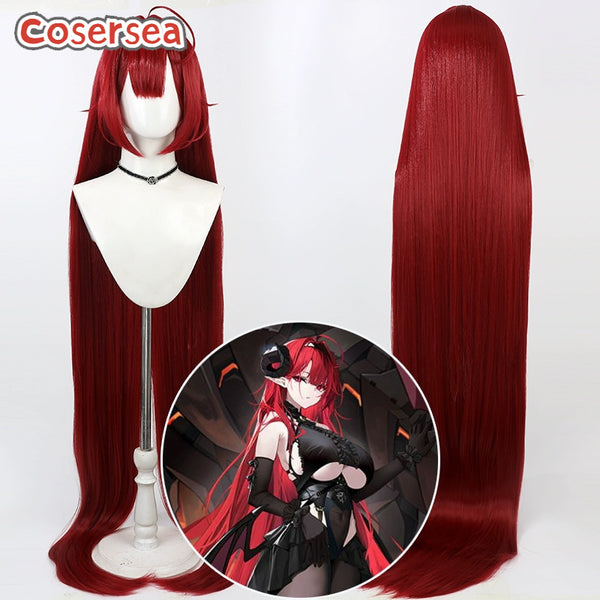 Azur Lane KMS Hindenburg 140cm Super Long Red Cosplay Wigs