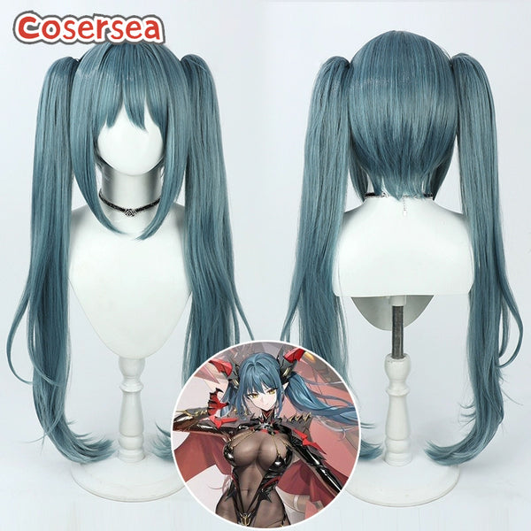 Azur Lane Regensburg 80cm Dark Green Ponytail Cosplay Wigs