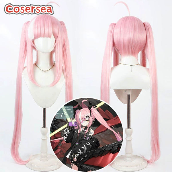 Azur Lane Z47 100cm Pink Mixed White Ponytail Cosplay Wigs