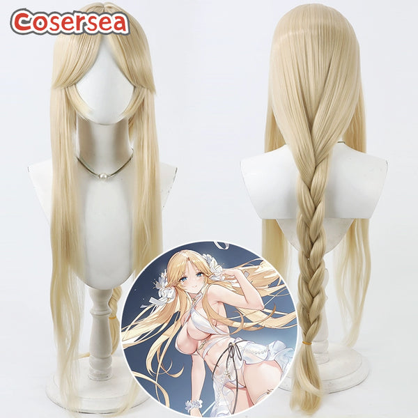 Cosersea Azur Lane FFNF Brest 100cm Long Light Blonde Braided Cosplay Wigs