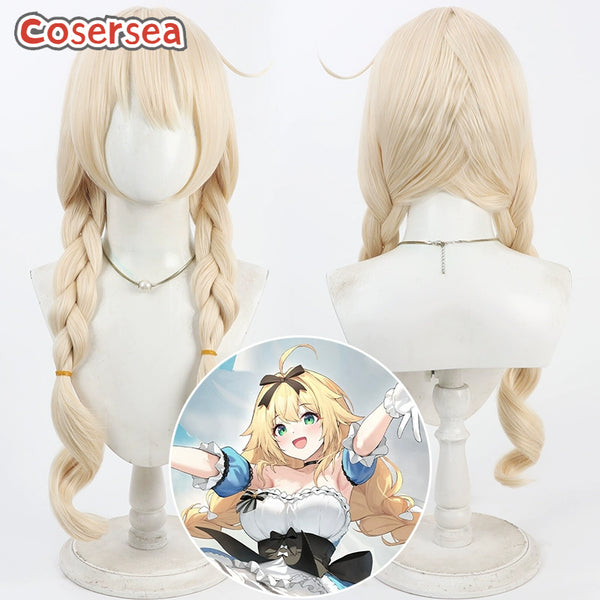 Azur Lane FFNF Le Temeraire 70cm Light Blonde Braided Cosplay Wigs