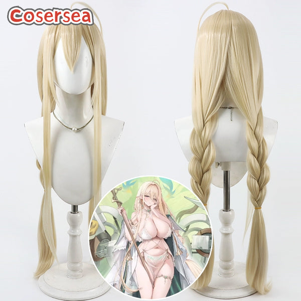 Cosersea Azur Lane Gouden Leeuw 90cm Blonde Braided Cosplay Wigs