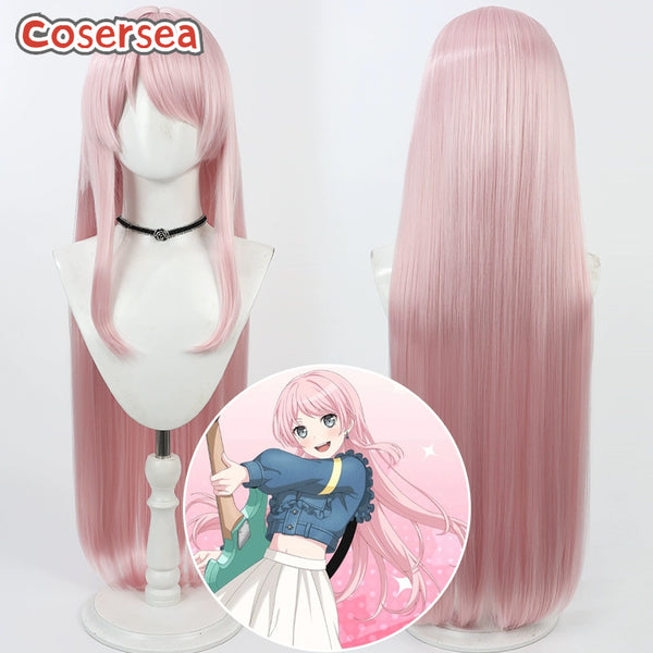 BanG Dream! Anon Chihaya 100cm Light Pink Cosplay Wigs