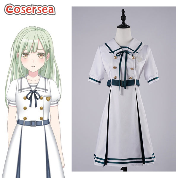 BanG Dream! Ave Mujica Wakaba Mutsumi White Dress Cosplay Costume