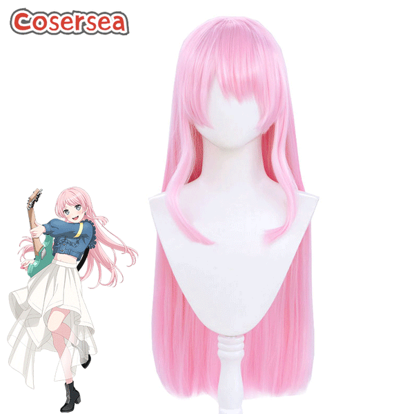 BanG Dream! It's MyGO!!! Anon Chihaya 80cm Pink Cosplay Wigs