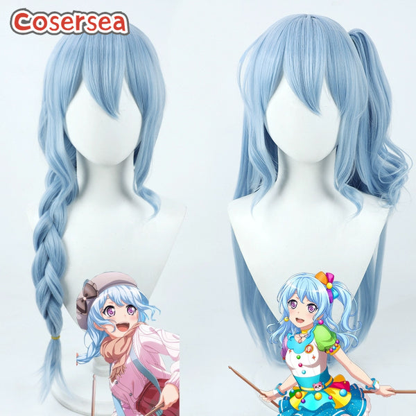 BanG Dream! Matsubara Kanon 70cm Light Blue Cosplay Wigs