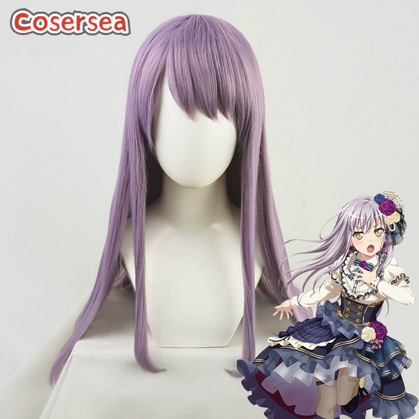 BanG Dream! Minato Yukina 65cm Purple Cosplay Wigs