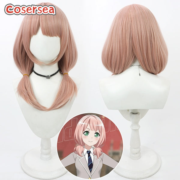 BanG Dream! Uehara Himari 55cm Orange Pink Cosplay Wigs