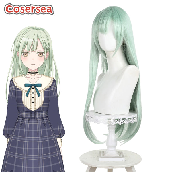 BanG Dream! Wakaba Mutsumi 60cm Light Green Cosplay Wigs