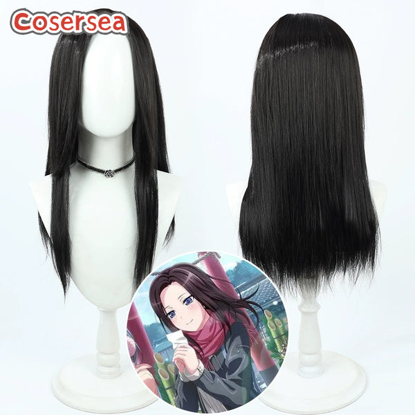 BanG Dream! Wakana Rei 50cm Long Black Cosplay Wigs