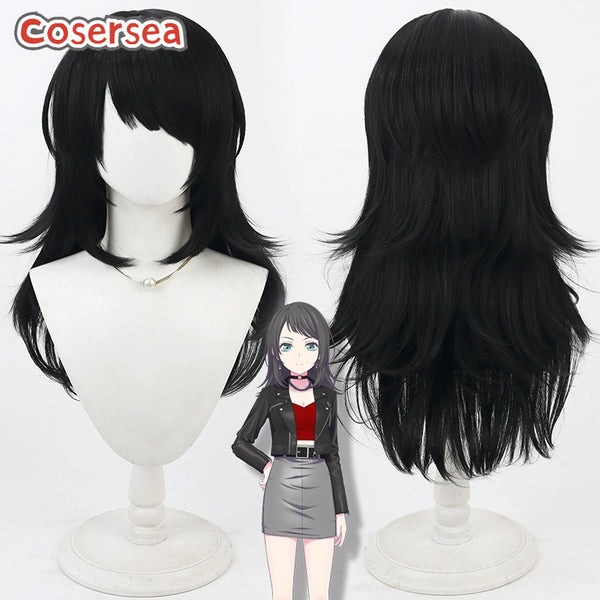 BanG Dream! Yahata Umiri 55cm Black Cosplay Wigs