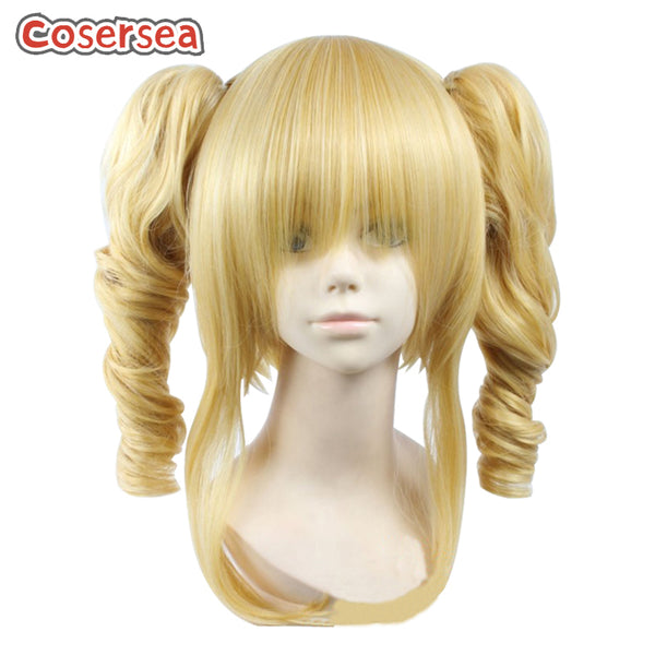 Beruzebubu 45cm Wavy Blonde Ponytail Cosplay Wigs