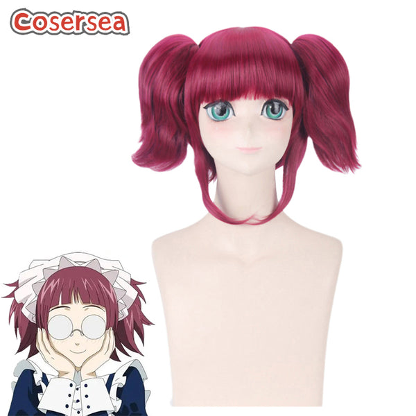 Black Butler MEY-RIN Wine Red Ponytail Wigs