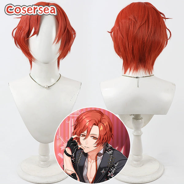 Cosersea Blackstar Menou 30cm Short Straight Red Men Cosplay Wigs