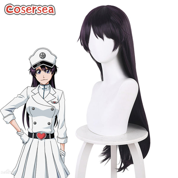 Bleach Thousand Year Blood War Bambietta Basterbine 80cm Dark Purple Cosplay Wigs