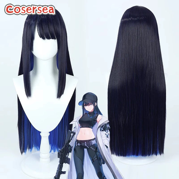Blue Archive Jomae Saori 75cm Mixed Blue Cosplay Wigs