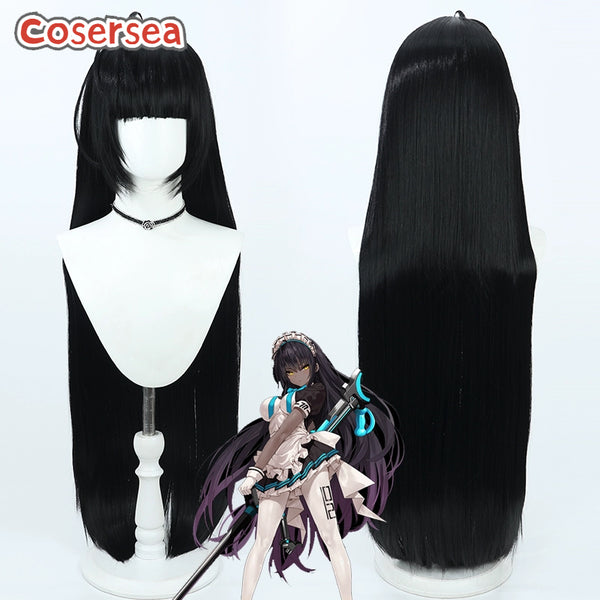 Blue Archive Kakudate Karin 100cm Black Cosplay Wigs