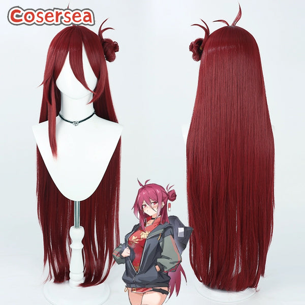 Blue Archive Kayama Reijo 100cm Red Cosplay Wigs