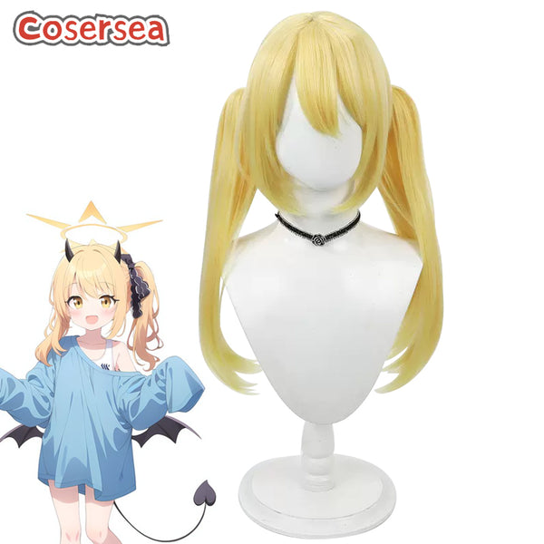 Blue Archive Tanga Ibuki 55cm Blonde Ponytail Cosplay Wigs