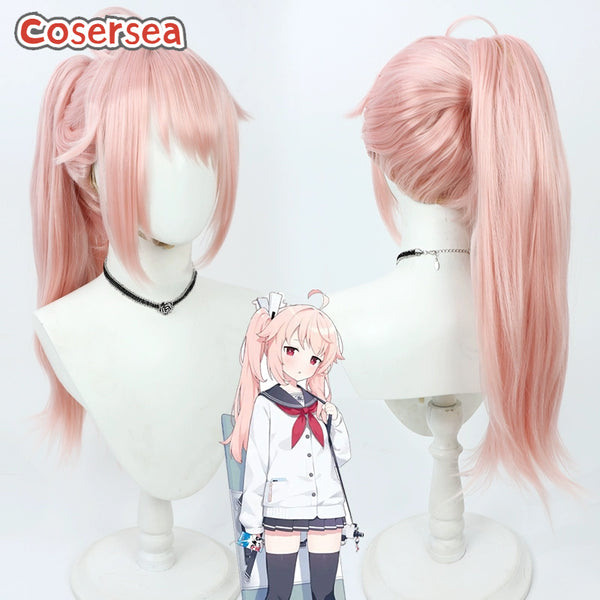 Blue Archive Yutori Natsu 65cm Pink Ponytail Cosplay Wigs