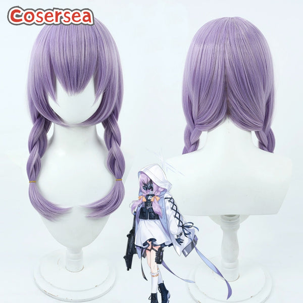 Cosersea Blue Archive Hakari Atsuko 55cm Long Light Purple Braided Cosplay Wigs