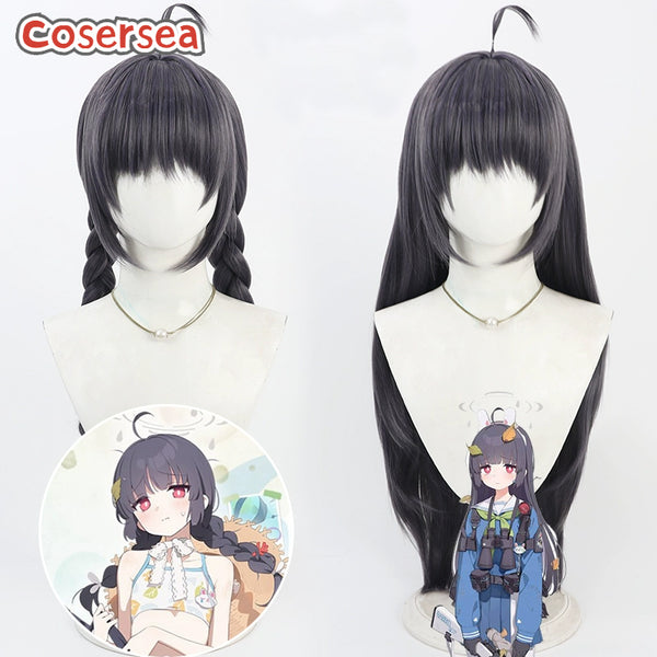 Blue Archive Kasumisawa Miyu 80cm Dark Gray Cosplay Wigs
