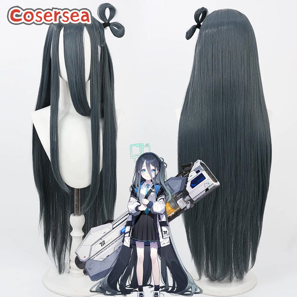 Blue Archive Tendou Arisu 100cm Dark Gray Cosplay Wigs