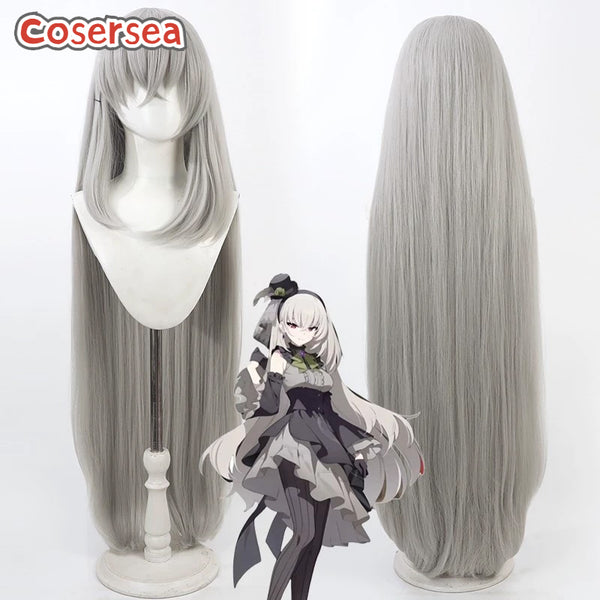 Cosersea Blue Archive Utazumi Sakurako 120cm Long Gray Cosplay Wigs