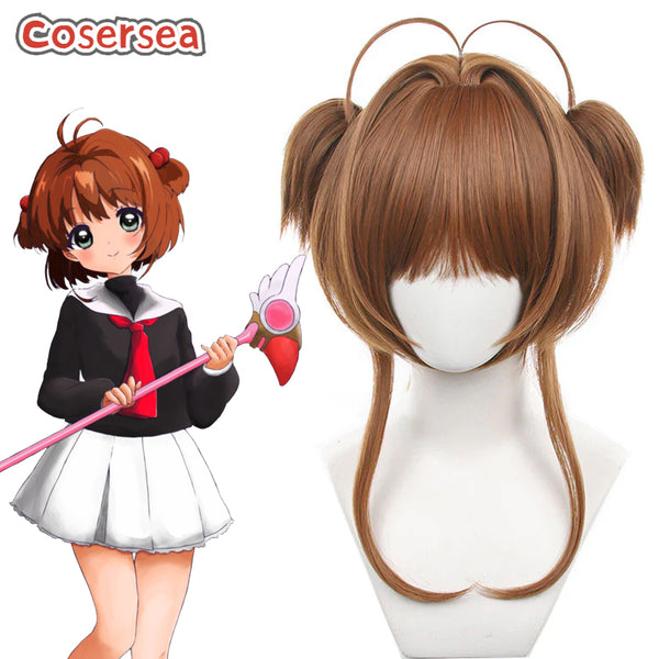 Cardcaptor Sakura Kinomoto Sakura 50cm Brown Cosplay Wigs
