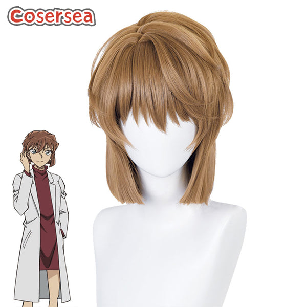 Case Closed Miyano Shiho Light Brown Cosplay Wigs