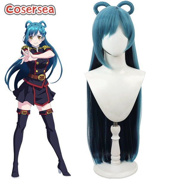 Chained Soldier Azuma Himari 100cm Blue Cosplay Wigs