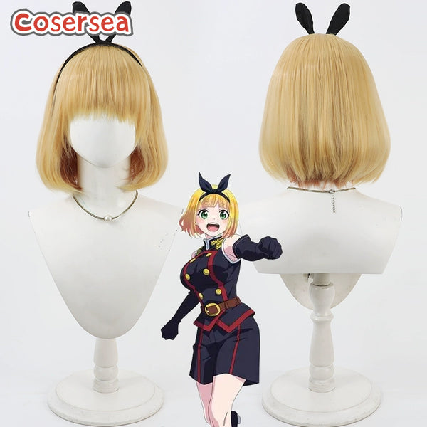 Cosersea Chained Soldier Shushu Suruga 30cm Blonde Mixed Bobo Cosplay Wigs