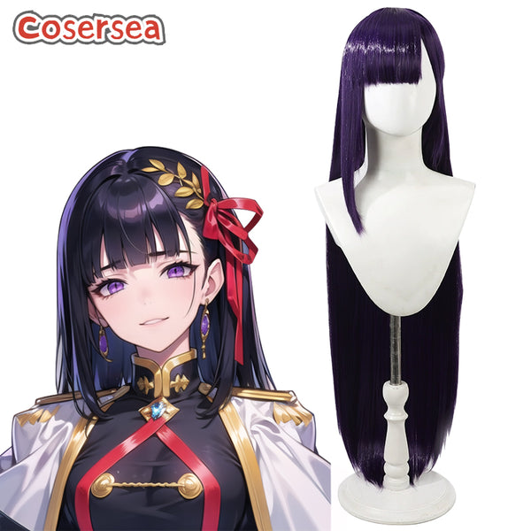 Chained Soldier Yamashiro Ren 100cm Purple Cosplay Wigs