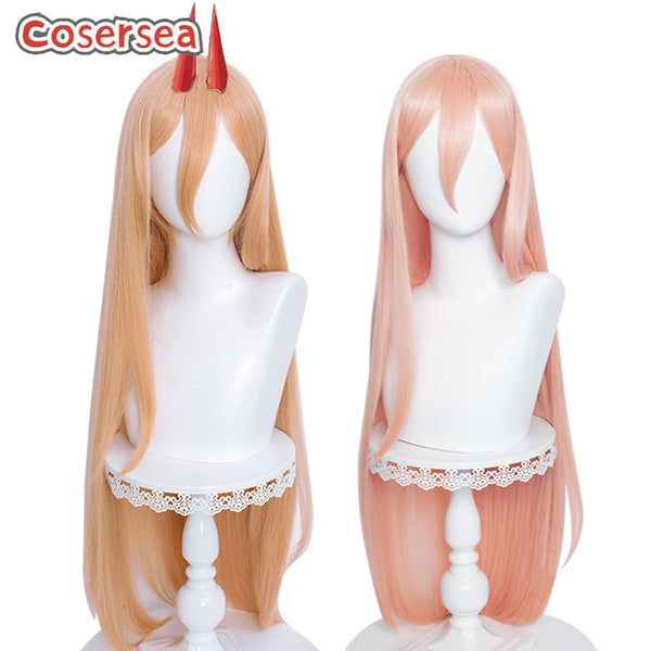 Chainsaw Man Power 100cm Long Orange Cosplay Wigs