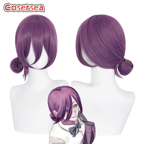 Chainsaw Man Reze 45cm Mixed Purple Cosplay Wigs