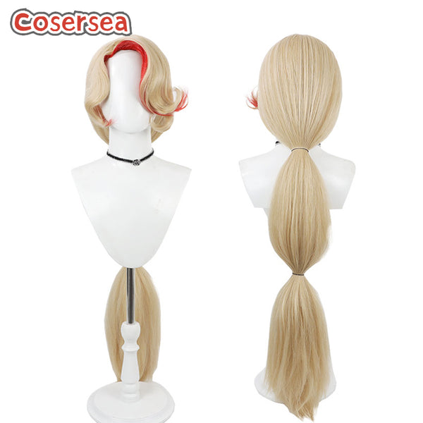 Charlie Momningstar 100cm Long Blonde Mixed Red Cosplay Wigs