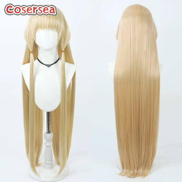 Chobits Chii Elda 100cm Long Blonde Cosplay Wigs