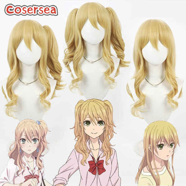 Citrus Aihara Yuzu 60cm Long Wavy Blonde Cosplay Wigs