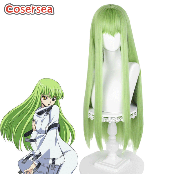 Code Geass C.C. Long 80cm Light Green Cosplay Wigs