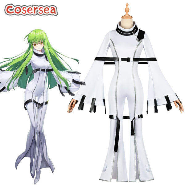 Code Geass Lelouch of the Rebellion C.C. Women Jumpsuit Cosplay Costume