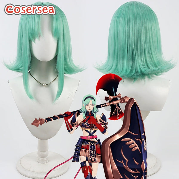 Cosersea Compass: Combat Providence Analysis System Red Rose 30cm Green Cosplay Wigs