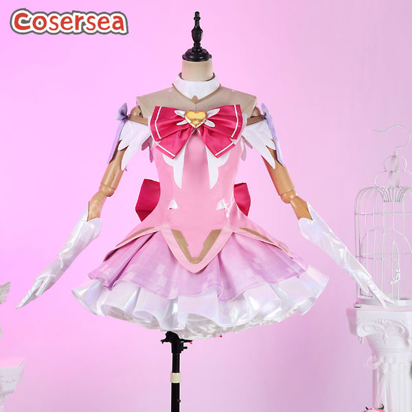 Cosersea Overwatch Magical Girl Juno Pink Dress Cosplay Costume