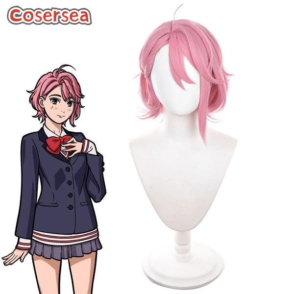 Dandadan Aira Shiratori 37cm Short Pink Cosplay Wigs