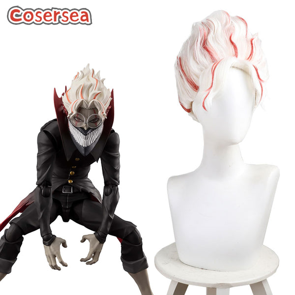 Dandadan Okarun 35cm White Mixed Red Cosplay Wigs