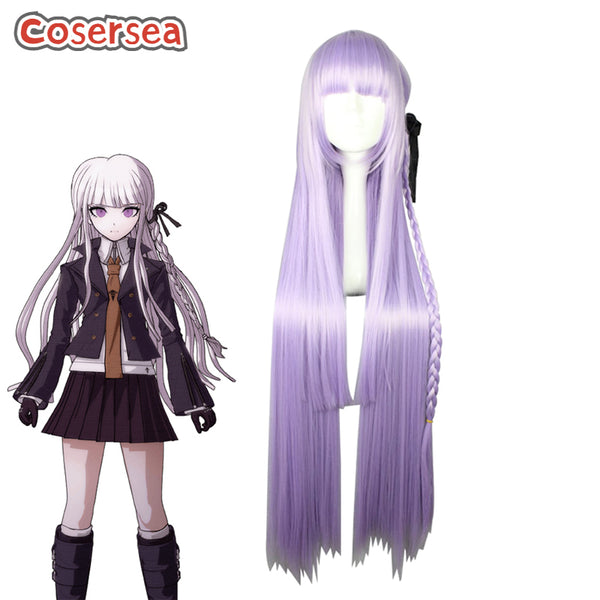 Danganronp Kyouko Kirigiri 100cm Light Purple Cosplay Wigs