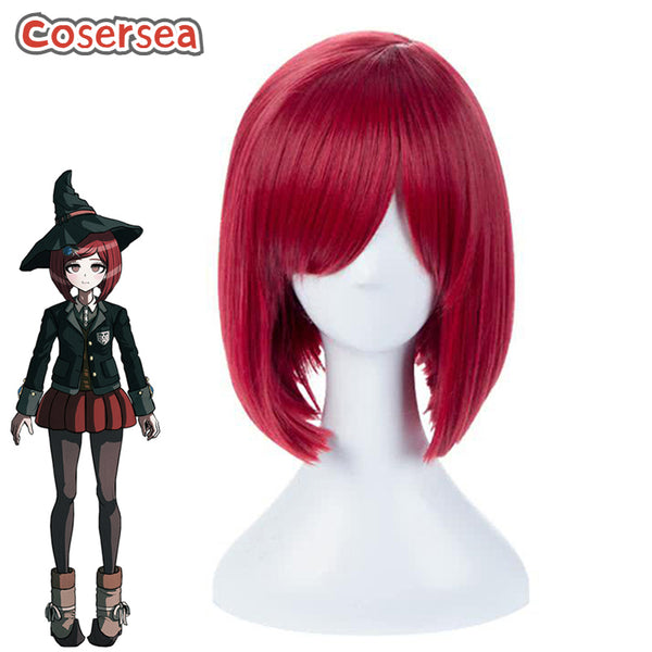 Danganronp V3 Yumeno Himiko 40cm Red Cosplay Wigs